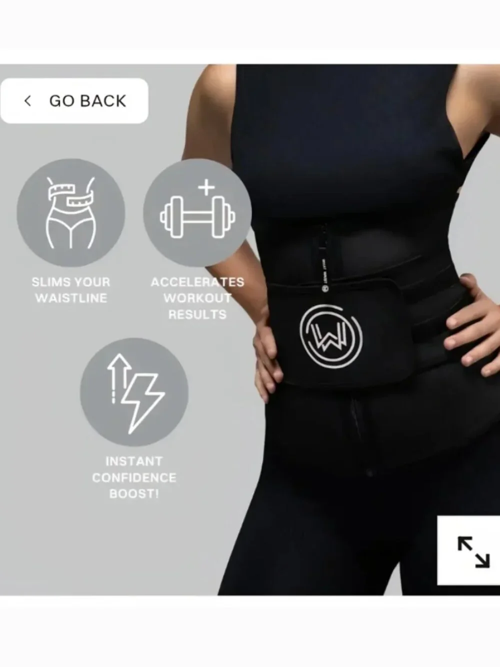 WHAT WAIST Black Waist Trainer with Zipper and Velcro Closure 4XL
